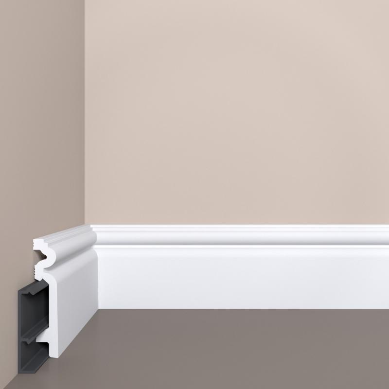 Напольный плинтус П14 90-19 с монтажной планкой