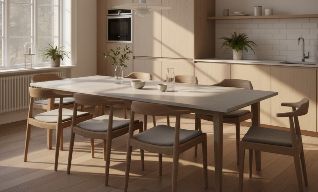 Кухонная столешница из микроцемента в интерьере