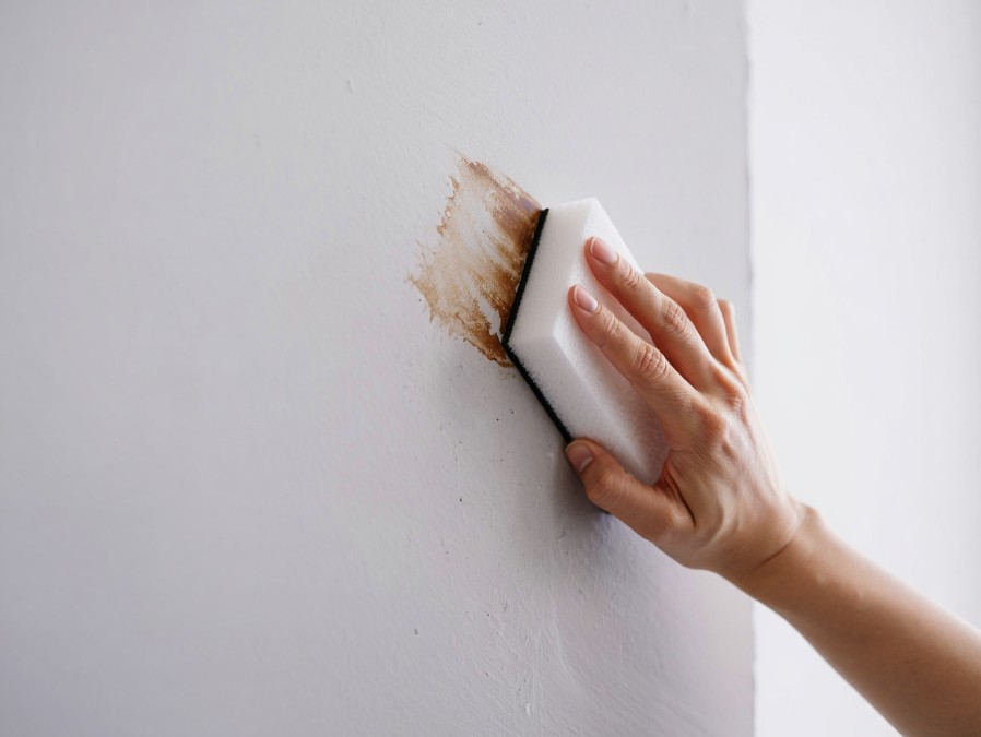 Удаление пятна со стены.