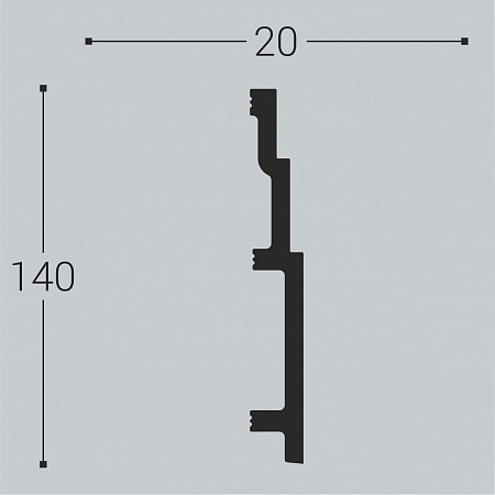 Напольный плинтус П13 140-20