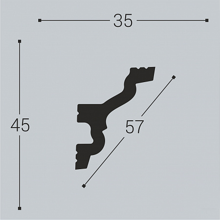 Карниз потолочный К7 45-35