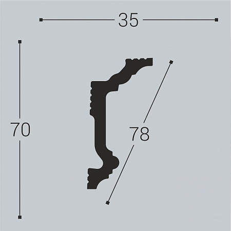 Карниз потолочный К5 70-35