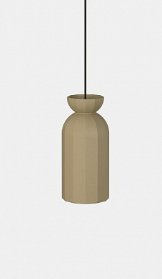 Керамический светильник Lily L серо-бежевый