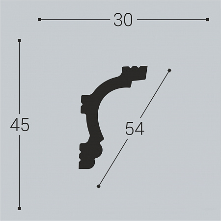 Карниз потолочный К8 45-30