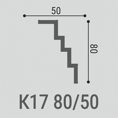 Карниз потолочный К17 80-50