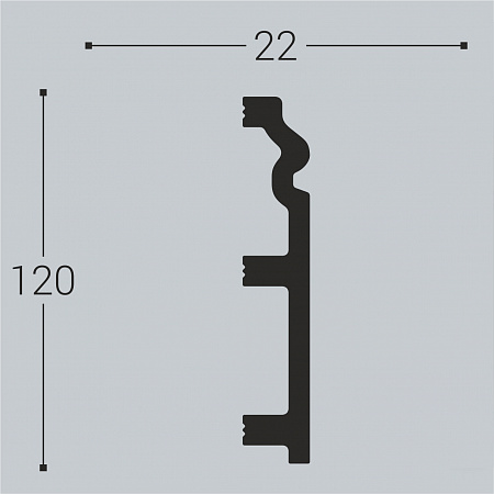 Напольный плинтус П5 120-22