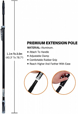 ROLLINGDOG Телескопический удлинитель QuickFire™ Premium Extension Pole от 1,1 м до  2,0 м