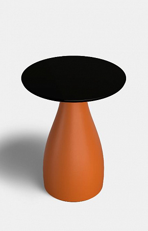 Керамический столик Bolet table терракотовый, столешница черная