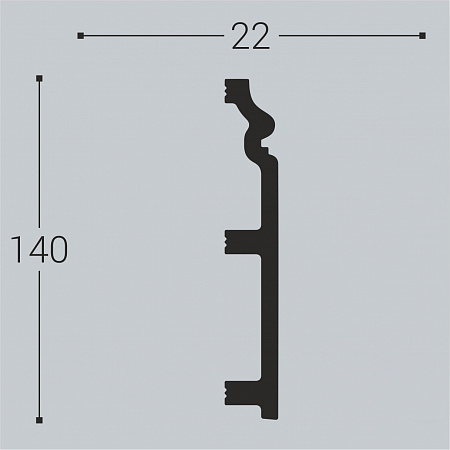 Напольный плинтус П9 140-22
