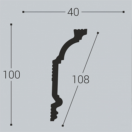 Карниз потолочный К3 100-40