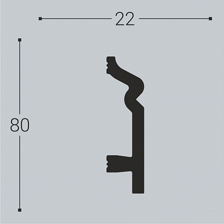 Напольный плинтус П2 80-22
