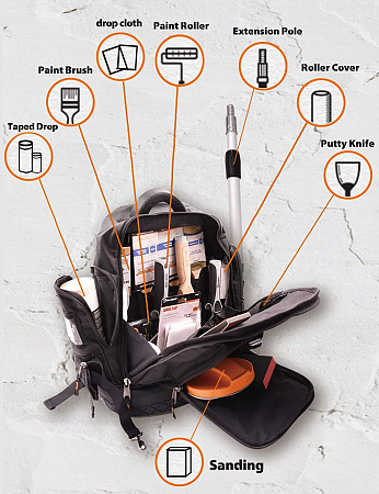 ROLLINGDOG Профессиональный рюкзак для малярного инструмента