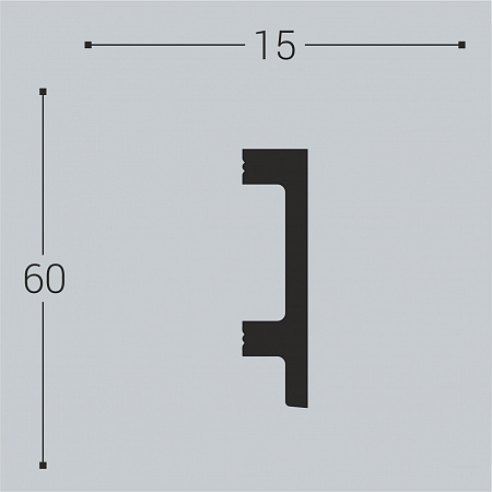 Напольный плинтус П15 60-15