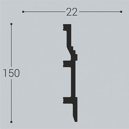 Напольный плинтус П8 150-22