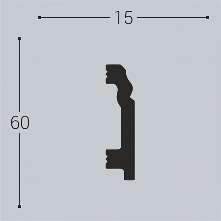 Напольный плинтус П1 60-15