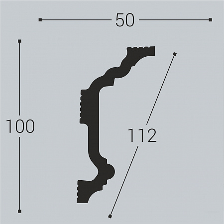 Карниз потолочный К4 100-50