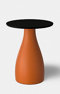 Керамический столик Bolet table терракотовый, столешница черная